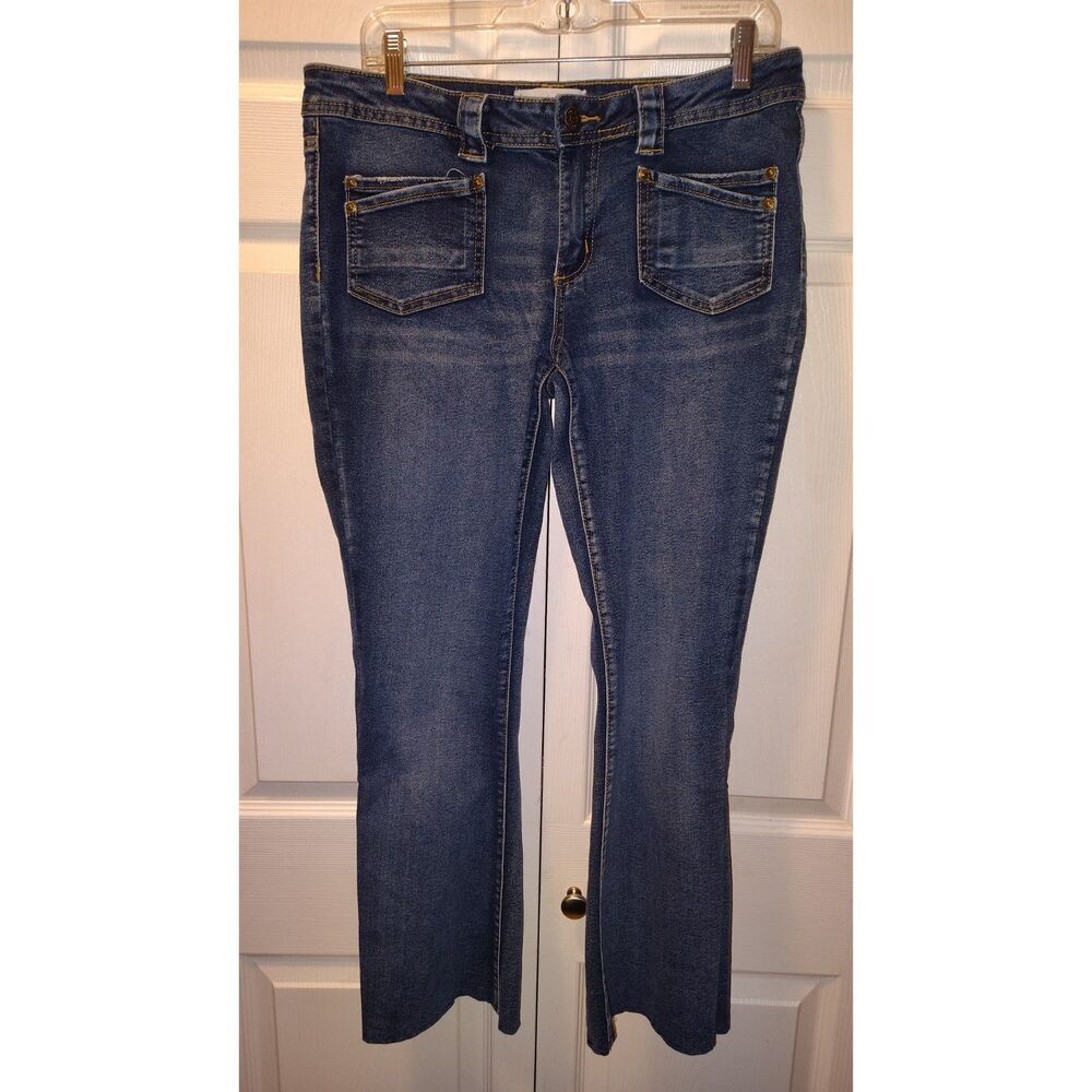 Almost Famous Retro Patch Pocket Flare Jeans Size 11